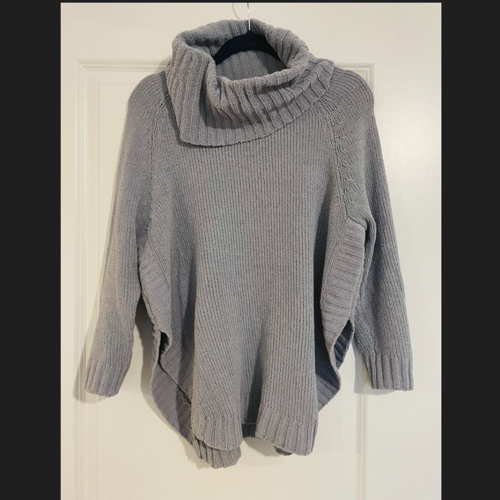 Gray LOFT Cowl Neck Sweater Sz S